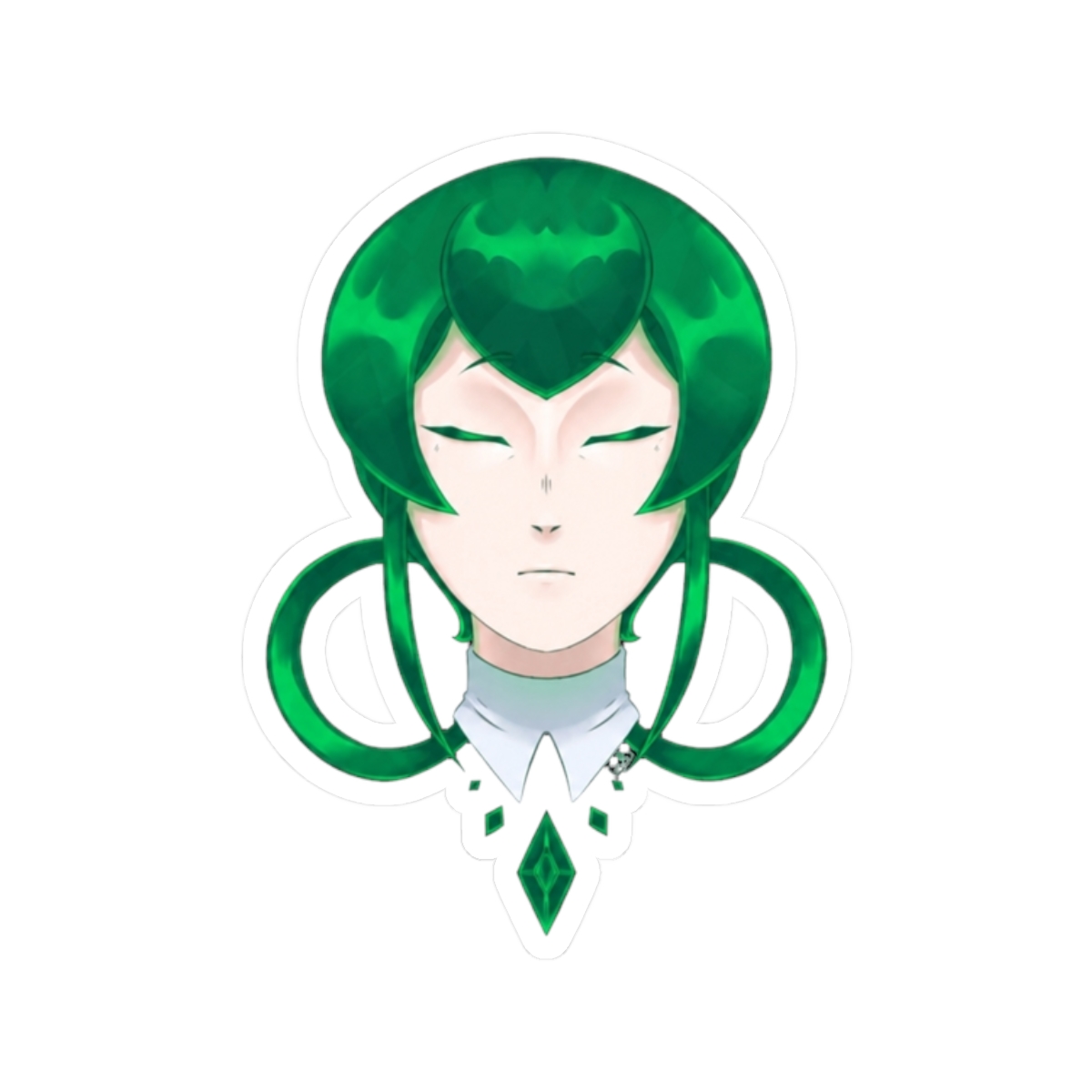 Jade Houseki no Kuni Headshot Sticker | Land of the Lustrous - alternate angle 3, merchandise