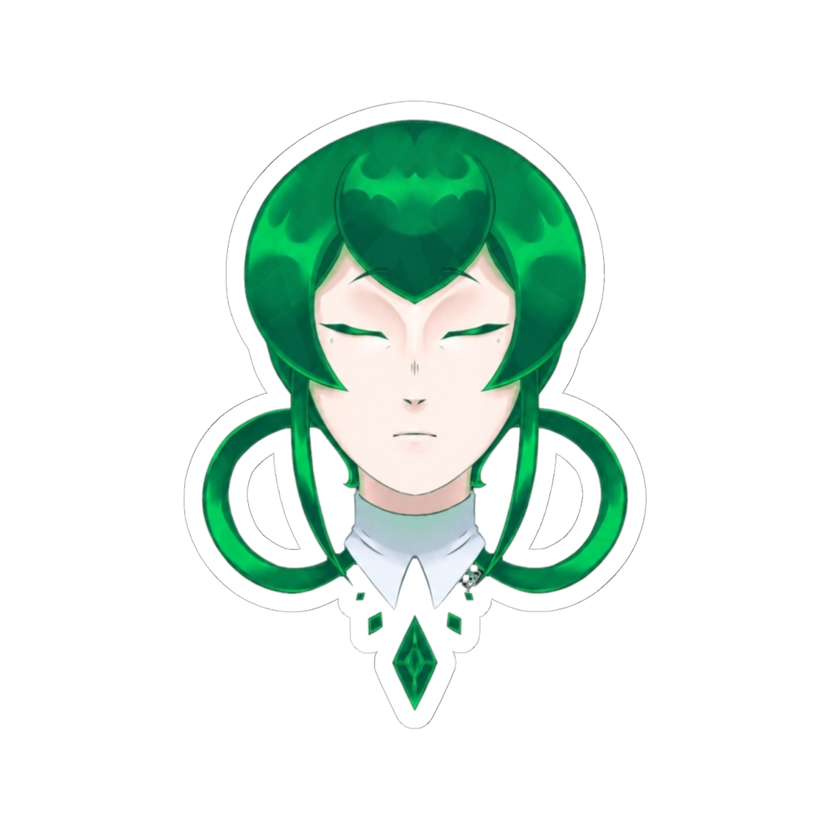 Jade Houseki no Kuni Headshot Sticker | Land of the Lustrous - alternate angle 1, merchandise