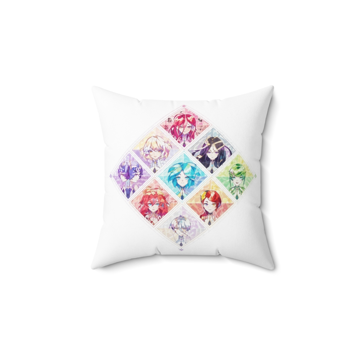 Land Of The Lustrous Gems Throw Pillow - Official Creator merchandise