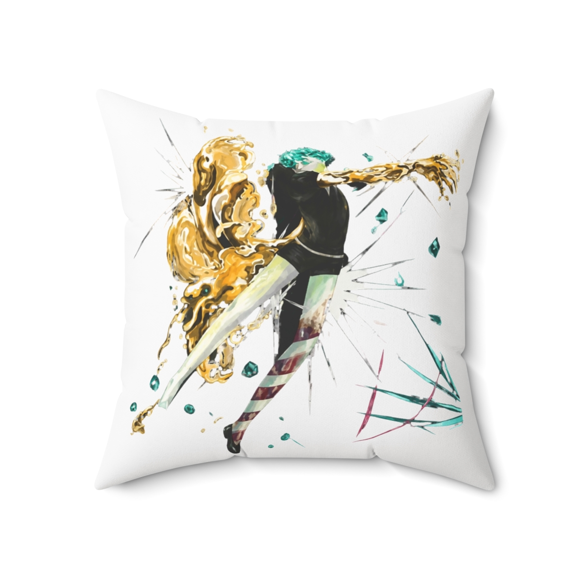 Phosphophyllite Houseki No Kuni Throw Pillow | Land of the Lustrous - alternate angle 5, merchandise
