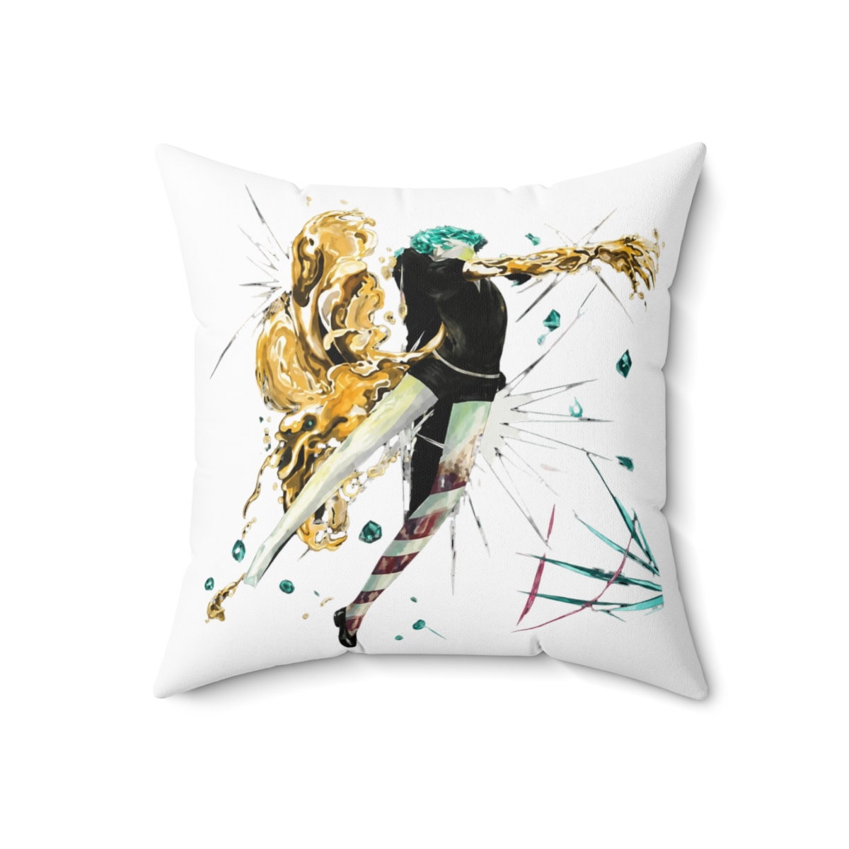 Phosphophyllite Houseki No Kuni Throw Pillow | Land of the Lustrous - alternate angle 3, merchandise