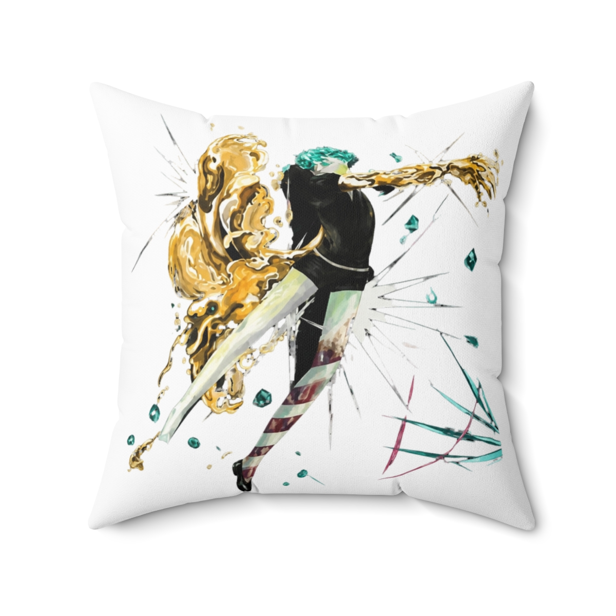 Phosphophyllite Houseki No Kuni Throw Pillow | Land of the Lustrous - alternate angle 4, merchandise